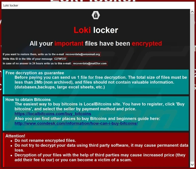 Loki Ransomware